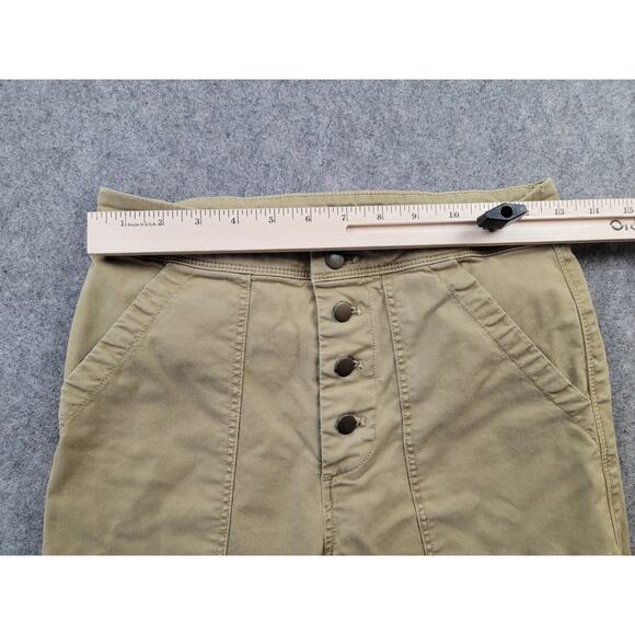 J. Crew Pants Womens 0 Tan Brown Button Close Wide Leg Ankle Flat Front - Picture 13 of 14